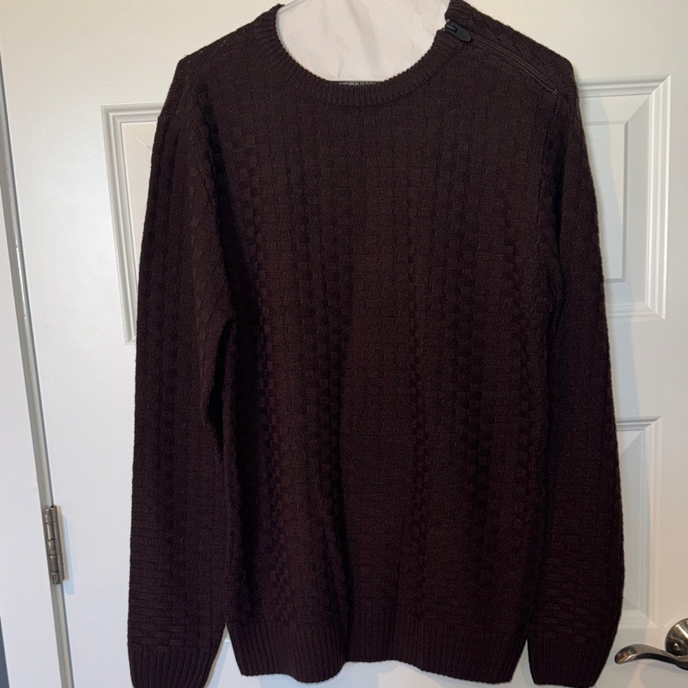 Classic Men's Crewneck Sweater in Rich Brown
